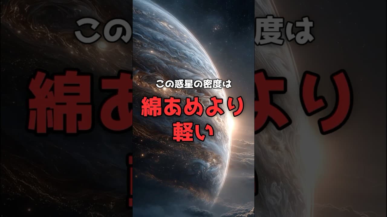【常識外】「綿あめより軽い」惑星が、宇宙に浮いている。 #宇宙 #科学 のサムネイル